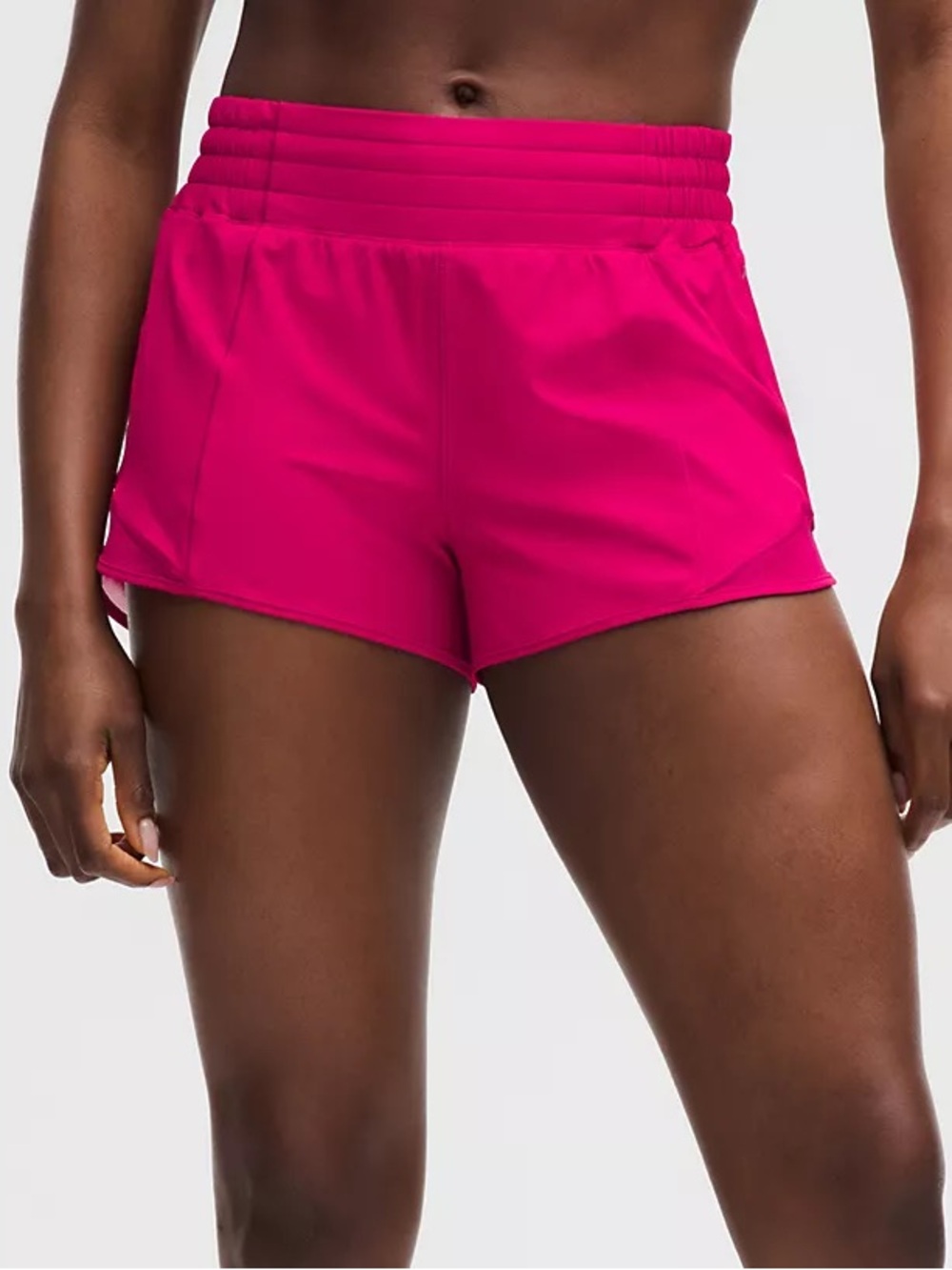 Lululemon Hotty Hot High-Rise Lined Short 2.5" in Cherry Mist